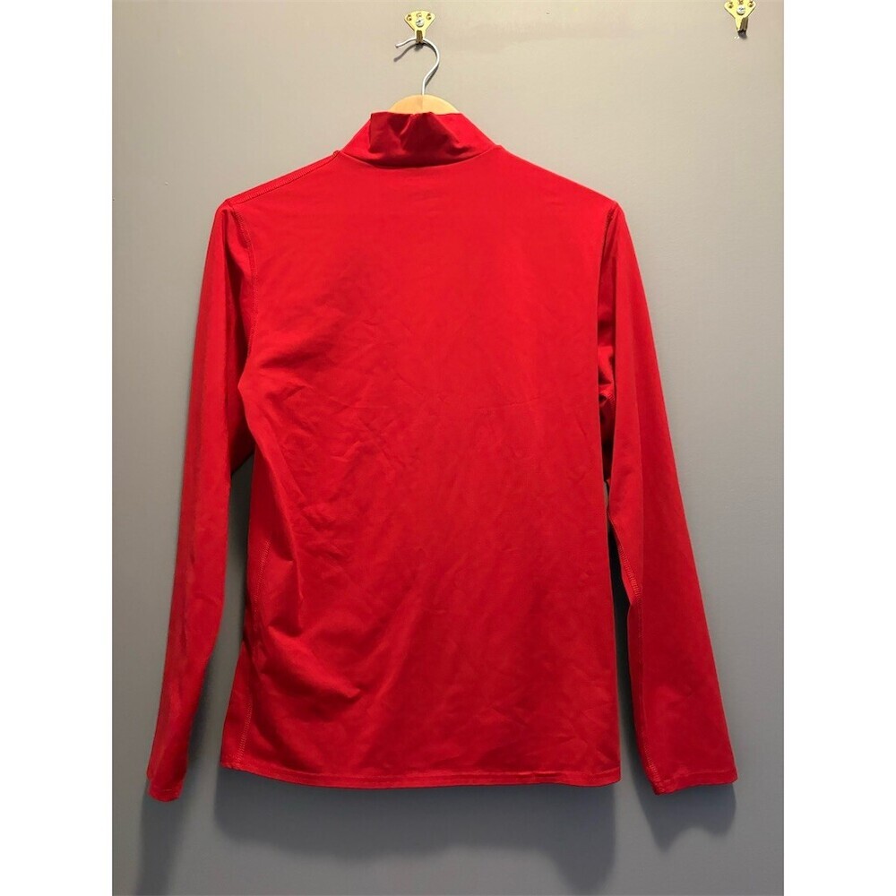 Nike Pro Dri-FIT Men's Compression Mock Neck Long Sleeve Shirt Red Size L - Picture 3 of 5